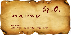 Szalay Orsolya névjegykártya
